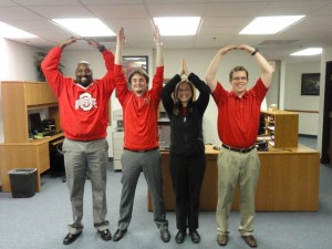 Russ Hadick & Associates showing their school spirit